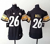 Womens Nike Pittsburgh Steelers #26 Bell Black Game Jerseys,baseball caps,new era cap wholesale,wholesale hats