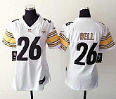 Womens Nike Pittsburgh Steelers #26 Bell White Game Jerseys,baseball caps,new era cap wholesale,wholesale hats