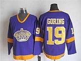 Los Angeles Kings #19 Goring Purple-Yellow CCM Throwback Jerseys,baseball caps,new era cap wholesale,wholesale hats