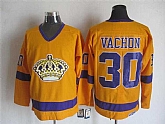 Los Angeles Kings #30 Vachon Yellow-Purple CCM Throwback Jerseys,baseball caps,new era cap wholesale,wholesale hats