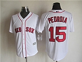 Majestic Boston Red Sox #15 Dustin Pedroia White MLB Stitched Jerseys,baseball caps,new era cap wholesale,wholesale hats