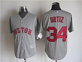 Majestic Boston Red Sox #34 Davod Ortiz Gray MLB Stitched Jerseys,baseball caps,new era cap wholesale,wholesale hats