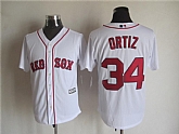 Majestic Boston Red Sox #34 Davod Ortiz White MLB Stitched Jerseys,baseball caps,new era cap wholesale,wholesale hats