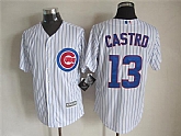 Majestic Chicago Cubs #13 Starlin Castro White Pinstirpe MLB Stitched Jerseys,baseball caps,new era cap wholesale,wholesale hats