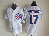 Majestic Chicago Cubs #17 Bryant White Pinstripe MLB Stitched Jerseys,baseball caps,new era cap wholesale,wholesale hats