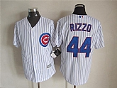Majestic Chicago Cubs #44 Anthony Rizzo White Pinstripe MLB Stitched Jerseys,baseball caps,new era cap wholesale,wholesale hats