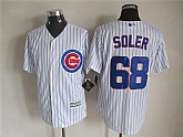Majestic Chicago Cubs #68 Jorge Soler White Pinstripe MLB Stitched Jerseys,baseball caps,new era cap wholesale,wholesale hats