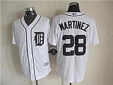 Majestic Detroit Tigers #28 J.D.Martinez White MLB Stitched Jerseys,baseball caps,new era cap wholesale,wholesale hats