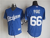 Majestic Los Angeles Dodgers #66 Yasiel Puig Blue MLB Stitched Jerseys,baseball caps,new era cap wholesale,wholesale hats