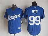 Majestic Los Angeles Dodgers #99 Hyun-Jin Ryu Blue MLB Stitched Jerseys,baseball caps,new era cap wholesale,wholesale hats