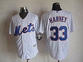 Majestic New York Mets #33 Matt Harvey White Pinstripe MLB Stitched Jerseys,baseball caps,new era cap wholesale,wholesale hats
