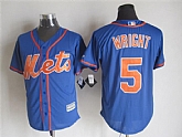 Majestic New York Mets #5 David Wright Blue MLB Stitched Jerseys,baseball caps,new era cap wholesale,wholesale hats