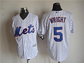 Majestic New York Mets #5 David Wright White Pinstripe MLB Stitched Jerseys,baseball caps,new era cap wholesale,wholesale hats