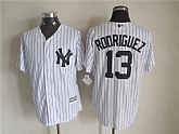Majestic New York Yankees #13 Alex Rodriguez White Pinstripe MLB Stitched Jerseys,baseball caps,new era cap wholesale,wholesale hats