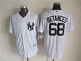Majestic New York Yankees #68 Betances White Pinstripe MLB Stitched Jerseys,baseball caps,new era cap wholesale,wholesale hats