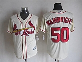 Majestic St. Louis Cardinals #50 Adam Wainwright Cream MLB Stitched Jerseys,baseball caps,new era cap wholesale,wholesale hats