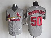 Majestic St. Louis Cardinals #50 Adam Wainwright Gray MLB Stitched Jerseys,baseball caps,new era cap wholesale,wholesale hats