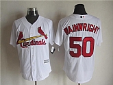 Majestic St. Louis Cardinals #50 Adam Wainwright White MLB Stitched Jerseys,baseball caps,new era cap wholesale,wholesale hats