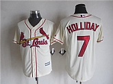 Majestic St. Louis Cardinals #7 Matt Holliday Cream MLB Stitched Jerseys,baseball caps,new era cap wholesale,wholesale hats