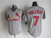 Majestic St. Louis Cardinals #7 Matt Holliday Gray MLB Stitched Jerseys,baseball caps,new era cap wholesale,wholesale hats