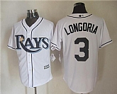 Majestic Tampa Bay Rays #3 Evan Longoria White MLB Stitched Jerseys,baseball caps,new era cap wholesale,wholesale hats