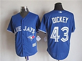 Majestic Toronto Blue Jays #43 R.A. Dickey Blue MLB Stitched Jerseys,baseball caps,new era cap wholesale,wholesale hats