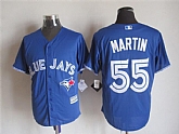 Majestic Toronto Blue Jays #55 Russell Martin Blue MLB Stitched Jerseys,baseball caps,new era cap wholesale,wholesale hats