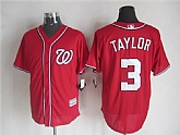 Majestic Washington Nationals #3 Taylor Red MLB Stitched Jerseys,baseball caps,new era cap wholesale,wholesale hats
