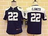 Youth Nike Dallas Cowboys #22 Emmitt Smith Blue Thanksgiving Game Jerseys,baseball caps,new era cap wholesale,wholesale hats