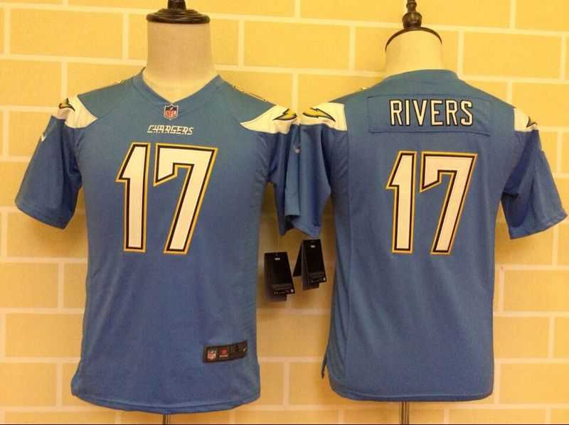 Youth Nike San Diego Chargers #17 Philip Rivers Light Blue Game Jerseys