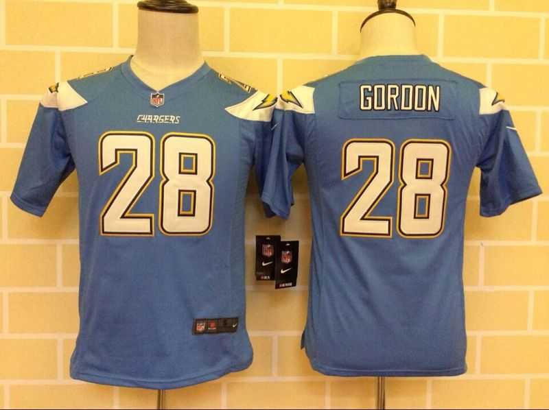 Youth Nike San Diego Chargers #28 Melvin Gordon Light Blue Game Jerseys