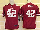 Youth Nike San Francisco 49ers #42 Ronnie Lott Red Game Jerseys,baseball caps,new era cap wholesale,wholesale hats