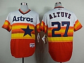 Houston Astros #27 Jose Altuve Orange Throwback Jerseys,baseball caps,new era cap wholesale,wholesale hats