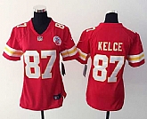 Womens Nike Kansas City Chiefs #87 Kelce Red Game Jerseys