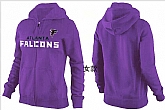 Womens Atlanta Falcons Team Logo 2015 Full Zip Hoodie-14,baseball caps,new era cap wholesale,wholesale hats