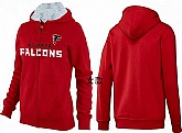 Womens Atlanta Falcons Team Logo 2015 Full Zip Hoodie-20,baseball caps,new era cap wholesale,wholesale hats