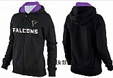 Womens Atlanta Falcons Team Logo 2015 Full Zip Hoodie-25,baseball caps,new era cap wholesale,wholesale hats