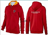 Womens Atlanta Falcons Team Logo 2015 Full Zip Hoodie-58,baseball caps,new era cap wholesale,wholesale hats