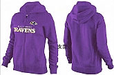 Womens Baltimore Ravens Team Logo 2015 Full Zip Hoodie-12,baseball caps,new era cap wholesale,wholesale hats