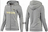 Womens Baltimore Ravens Team Logo 2015 Full Zip Hoodie-16,baseball caps,new era cap wholesale,wholesale hats