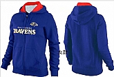 Womens Baltimore Ravens Team Logo 2015 Full Zip Hoodie-24,baseball caps,new era cap wholesale,wholesale hats