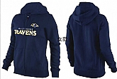 Womens Baltimore Ravens Team Logo 2015 Full Zip Hoodie-26,baseball caps,new era cap wholesale,wholesale hats