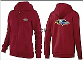 Womens Baltimore Ravens Team Logo 2015 Full Zip Hoodie-31,baseball caps,new era cap wholesale,wholesale hats