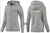 Womens Baltimore Ravens Team Logo 2015 Full Zip Hoodie-44,baseball caps,new era cap wholesale,wholesale hats