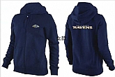 Womens Baltimore Ravens Team Logo 2015 Full Zip Hoodie-50,baseball caps,new era cap wholesale,wholesale hats