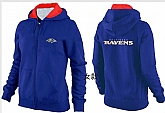 Womens Baltimore Ravens Team Logo 2015 Full Zip Hoodie-52,baseball caps,new era cap wholesale,wholesale hats