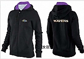 Womens Baltimore Ravens Team Logo 2015 Full Zip Hoodie-54,baseball caps,new era cap wholesale,wholesale hats