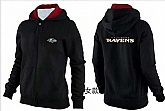 Womens Baltimore Ravens Team Logo 2015 Full Zip Hoodie-57,baseball caps,new era cap wholesale,wholesale hats