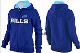 Womens Buffalo Bills Team Logo 2015 Full Zip Hoodie-15,baseball caps,new era cap wholesale,wholesale hats