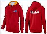 Womens Buffalo Bills Team Logo 2015 Full Zip Hoodie-30,baseball caps,new era cap wholesale,wholesale hats